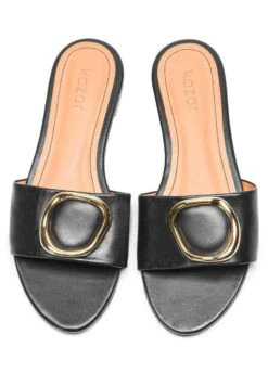 Kazar MATILDA - Pantolette Flach - Black -Kazar Schuhe Geschaft 2d89dcd2e3c642bd808ee8c014dd1af9