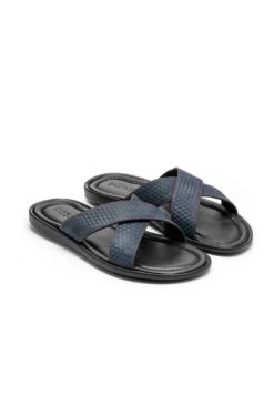 Kazar HARRY - Pantolette Flach - Mottled Dark Blue -Kazar Schuhe Geschaft 5008a068659548829bd33fdb1238e2d0