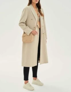 Kazar BILLIE - BEIGE LEATHER ON A LONG STRAP - Umhängetasche - Beige