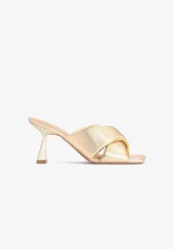 Kazar EOLA-MULES ON A HEEL SHAPED LIKE A HOURGLASS - High Heel Sandalette - Gold