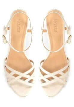 Kazar LAZURITE - High Heel Sandalette - Beige/white -Kazar Schuhe Geschaft 877d620086c2471ab59b0e7df432fa34