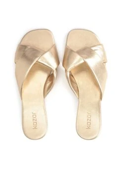 Kazar ELANIE - Pantolette Flach - Gold -Kazar Schuhe Geschaft a0aa1a53e1994a009e51e7a5e455e07b