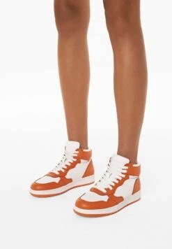 Kazar Studio RIVER - Sneaker High - Orange White -Kazar Schuhe Geschaft d2fed47182df4b39847eb976bb72d62b
