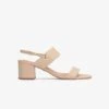 Kazar TANZANY-LEATHER SANDALS ON A WIDE HEEL - Riemensandalette - Beige